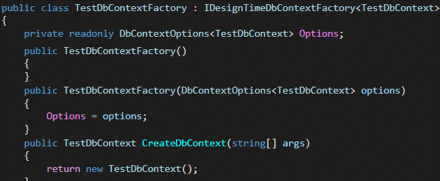 DbContext Factory pattern example