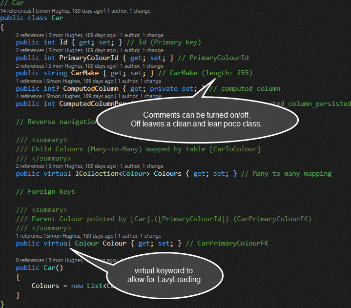 POCO entity classes example